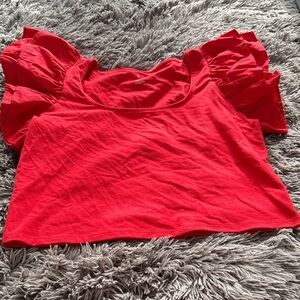 a new day Vibrant Red Puff Sleeve top